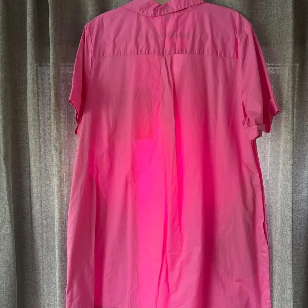 Fabulous Old Navy Women's Candy Pink Shirt Dress Size XL Brand New - Picture 3 of 3